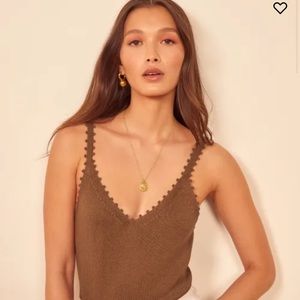 Reformation Wisteria Top in toffee